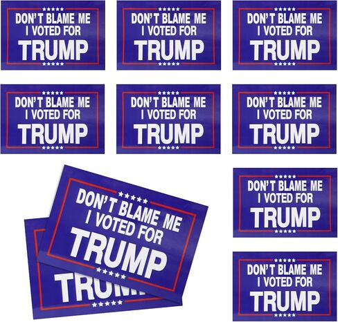 10 قطع من ملصقات ترامب ذاتية اللصق، مقاس 5.91 × 3.94 بوصة، لقد قمت بالتصويت لملصقات ترامب المقاومة للماء، ملصقات الحملة الرئاسية للسيارات والشاحنات (أزرق داكن) in Kuwait