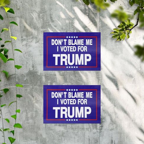 10 قطع من ملصقات ترامب ذاتية اللصق، مقاس 5.91 × 3.94 بوصة، لقد قمت بالتصويت لملصقات ترامب المقاومة للماء، ملصقات الحملة الرئاسية للسيارات والشاحنات (أزرق داكن) in Kuwait