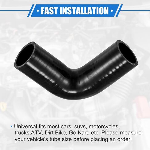 90 Degree Elbow Coupler Silicone Hose, 38mm 1.5" ID 102mm Length Intercooler Tube Universal for Car Engine Durable Silicone Black for Turbo Intake in Saudi Arabia