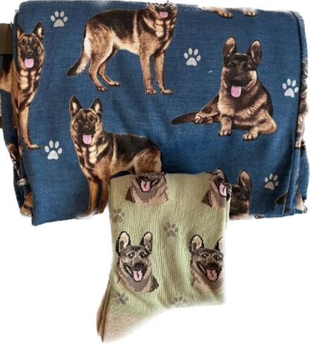 Loungewear or Sleepwear Pants German Shepherd Pajama Pants And Matching German Shepherd Socks By E & S Pets Size Large in Saudi Arabia