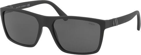 POLO RALPH LAUREN PH4133 Rectangle Sunglasses for Men + BUNDLE With Designer iWear Complimentary Eyewear Kit in Saudi Arabia