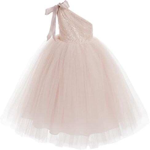 ekidsbridal One-Shoulder Sequin Tutu Flower Girl Dress Princess Dresses Pageant Gown 182 in Saudi Arabia
