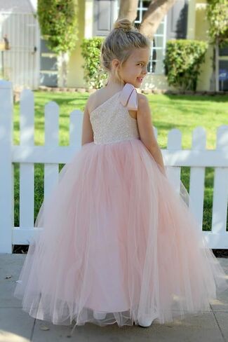 ekidsbridal One-Shoulder Sequin Tutu Flower Girl Dress Princess Dresses Pageant Gown 182 in Saudi Arabia