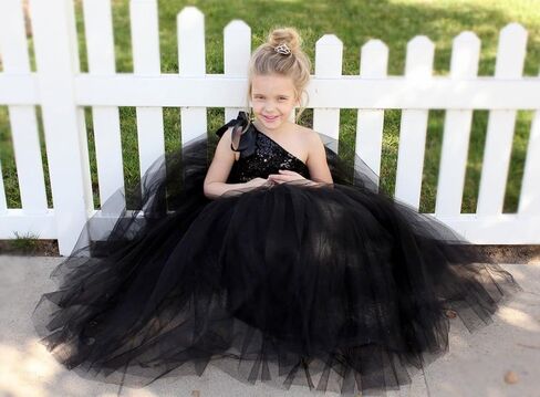 ekidsbridal فستان فتاة الزهور توتو بكتف واحد مزين بالترتر فساتين الأميرة فستان المسابقة 182 in Kuwait