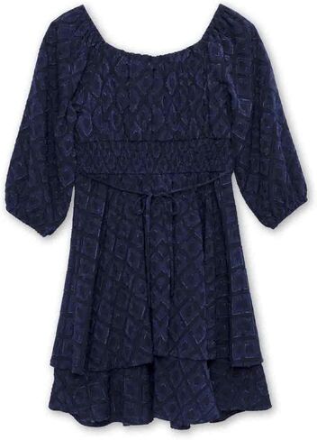 Speechless Girls' Long Sleeve Jacquard Clip Dot Party Dress in Saudi Arabia