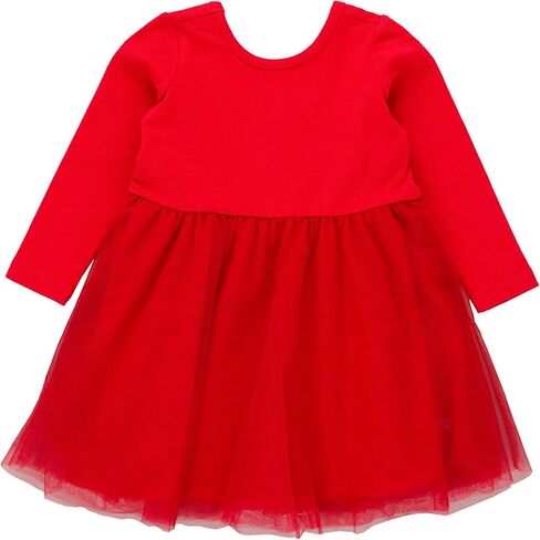 RuffleButts Baby/Toddler Girls Long Sleeve Tulle Twirl Dress in Kuwait