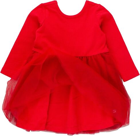 RuffleButts Baby/Toddler Girls Long Sleeve Tulle Twirl Dress in Kuwait
