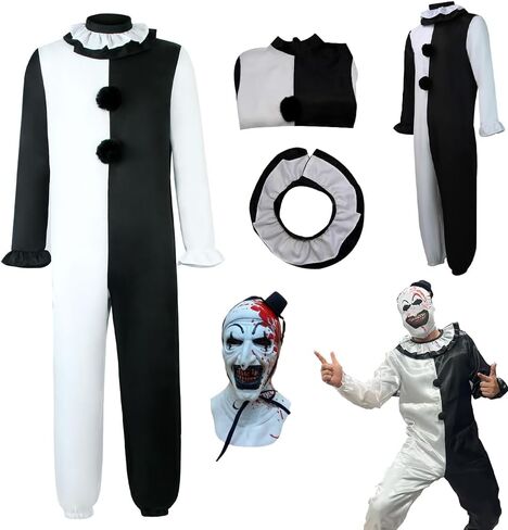 Art The Clown Costume Art The Cosplay Suit for Halloween Full Set in Saudi Arabia