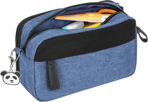 مقلمة لطيفة مقاس 8 × 6 × 2 - حقيبة أقلام جمالية بسحاب للبالغين والمراهقين والأطفال - حقيبة أقلام ذات سعة كبيرة مستوحاة من اليابان وخفيفة الوزن للنساء والرجال والفتيات والمدرسة والمكتب الجامعي in Kuwait