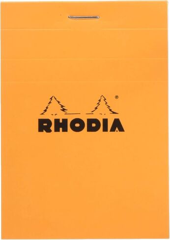Rhodia cf11200 Notepad, No.11 (A7), 80 Sheets, Grid Ruled, Water Repellent Cover, Perforated, PEFC Certified, Block Rodia No.11 (2.9 x 4.1 inches (7.4 x 10.5 cm), Orange in Kuwait