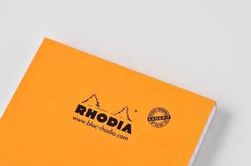 Rhodia cf11200 Notepad, No.11 (A7), 80 Sheets, Grid Ruled, Water Repellent Cover, Perforated, PEFC Certified, Block Rodia No.11 (2.9 x 4.1 inches (7.4 x 10.5 cm), Orange in Kuwait