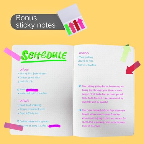 SINOBAND Dotted Journal Writing Notebook, 4 Pieces Soft PU Leather Cover Bullet Journals with 512 Pages, A5 Colorful Subject Notebook, Dotted Grid Travel Journal for Traveler, Student in Saudi Arabia