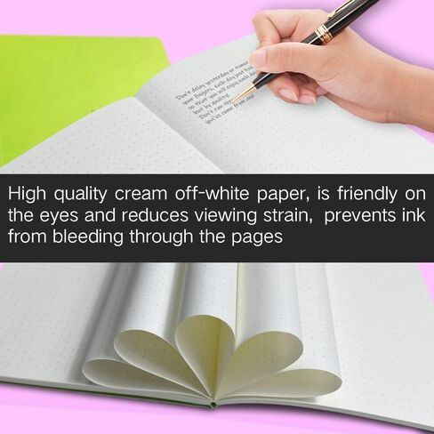 SINOBAND Dotted Journal Writing Notebook, 4 Pieces Soft PU Leather Cover Bullet Journals with 512 Pages, A5 Colorful Subject Notebook, Dotted Grid Travel Journal for Traveler, Student in Saudi Arabia