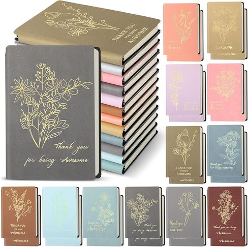 24 Pcs Employee Appreciation Notebook Gift Bulk A6 Leather Motivational Gifts Inspirational Notebook Thank You Gifts for Coworker Team Teachers Student Office Christmas Supply(Brown) in Saudi Arabia