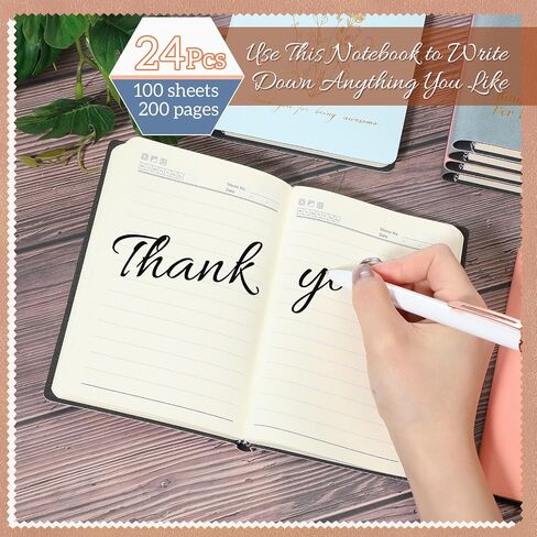 24 Pcs Employee Appreciation Notebook Gift Bulk A6 Leather Motivational Gifts Inspirational Notebook Thank You Gifts for Coworker Team Teachers Student Office Christmas Supply(Brown) in Saudi Arabia