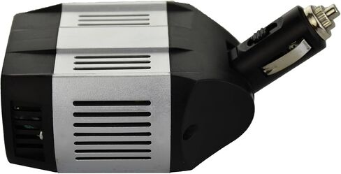 محول طاقة موجة جيبية معدلة بقدرة 100 وات مُصنف مع قوة زيادة 300 وات مع مخرج USB مزدوج وقابس ولاعة سجائر قابل للتعديل (فضي) in Kuwait