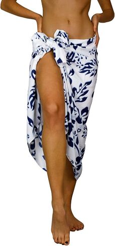 KING KAMEHA Hawaiian Sarong Pareo Beach Wrap for Women Funky Casual Bikini Cover Up Very Loud Swimsuit Hibiscus Flowers Print in Kuwait