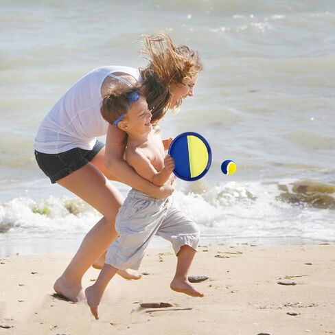 Ball Catch Paddle Set Games - Upgraded Version Beach Toys Pool Backyard Camping,Outdoor Games,Toss Catch Games for Ages 3 4 5 6 7 8-12,Kids Family Games Gifts (4 Rackets 4Balls) in Saudi Arabia