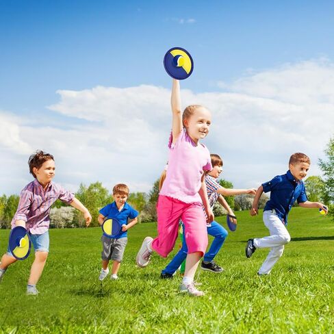 Ball Catch Paddle Set Games - Upgraded Version Beach Toys Pool Backyard Camping,Outdoor Games,Toss Catch Games for Ages 3 4 5 6 7 8-12,Kids Family Games Gifts (4 Rackets 4Balls) in Saudi Arabia
