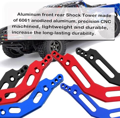Aluminum Front Rear Shock Tower Upgrades Part for 1/10 Arrma Senton/Granite 3S BLX &Mega550,1/10 Outcast/Kraton 4S BLX 4WD,Black in Kuwait
