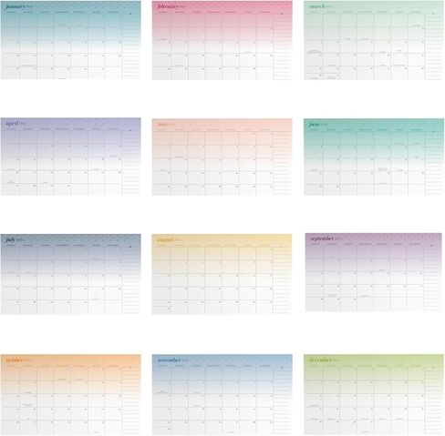 Erin Condren 2025 Monthly Calendar Sticky Notes | 12 Calendar Months with 3M Adhesive for Portable Planning | For Adding a Calendar Function to Any Notebook, Journal, Desk or Refrigerator in Saudi Arabia