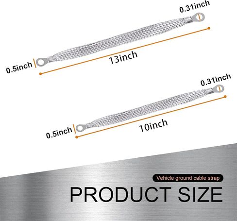 5 PCS Car Engine Grounding Strap, Heavy-Duty Metal Vehicle Box Bridge Jumper, Universal Multi-Purpose Automotive Grounding Strap Accessories for Most Models (Silver) in Saudi Arabia