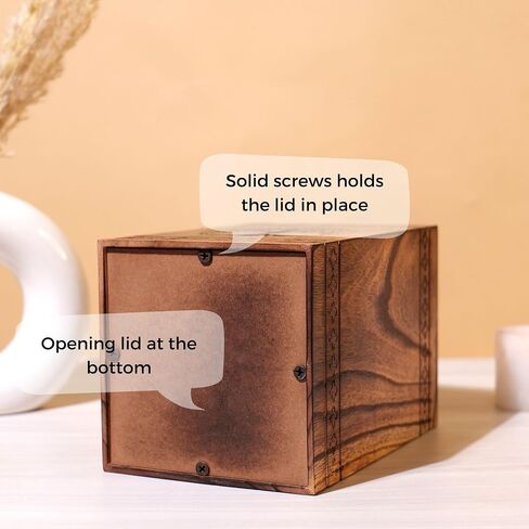 Hashcart Handmade Wooden Urn for Human Ashes - Tree of Life Wooden Urns Hand-Crafted - Celtic Funeral Cremation Urn for Dogs & Pets Engraved in Saudi Arabia