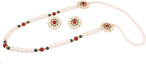 مجموعة Touchstone "South Temple Collection Indian Bollywood Bridal Designer Jewelry Rani Haar مجموعة قلادة طويلة باللون الذهبي للنساء in Kuwait