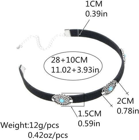 Boho Necklaces for Women Western Jewelry for Women Country Cowgirl Necklace Turquoise Western Choker Necklace Vintage Leather Cowboy Hat Necklace Bohemian Cowgirl Jewelry Western Accessories in Kuwait