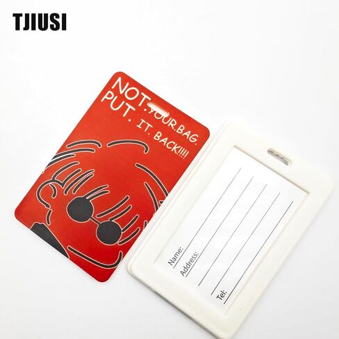 Anime Satoru Luggage Tags for Suitcases Gojo Travel Luggage Baggage 2PCS Silicone Funny Travel Accessories Labels Belt Strap and 2PCS Stainless Steel String Loop for Bag Backpack Suitcase Plane in Saudi Arabia