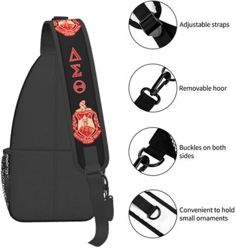 Sorority Paraphernalia Gifts Sling Bag Cross Chest Bag Adjustable For Travel Hiking Sport Climbing Runners Womens in Saudi Arabia