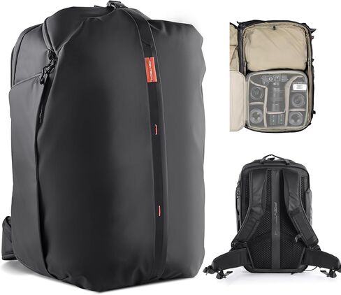 PGYTECH OneMo Travel Backpack 35L, Multifunctional Camera Bag for Traveler and Photographer, Hiking Backpack for Canon/Nikon/Sony and DJI Drones, Waterproof Insert for Laptop Up to 16 Inch, Black in Saudi Arabia