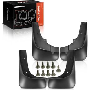 A-Premium Set of 4PCS Mud Flaps Splash Guards Mudguards Mudflaps Compatible with Mitsubishi Outlander, 2006 2007 2008, Sport Utility, Black Color, Front LH RH and Rear LH RH