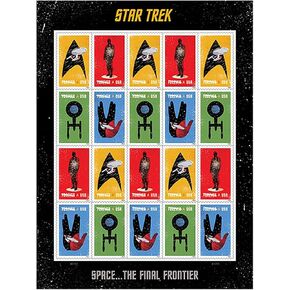 20 Star Trek USPS Forever First Class Postage Stamps Enterprise Classic TV (5 Sheets of 20 Stamps)