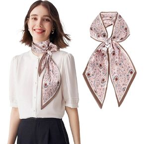 59" Mulberry Silk Like Head Scarf Women's Fashion Square Neck Satin Scarfs for Bag Hair Scarves Gift 59" * 5.9"