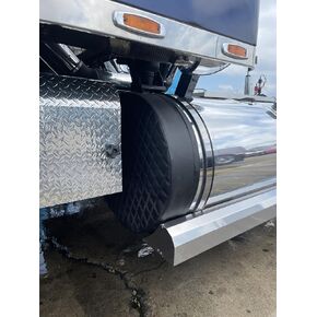 Peterbilt Fuel Tank End Covers 26" Diameter with 4" Skirts Black