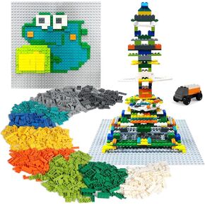 Bulding Bricks Set Compatible with Lego Classic for Kids, Includes Dual-Sided and Single-Sided Baseplates, Variety of Accessories to Spark Imagination (boy)
