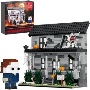 Horror Movie Halloween- Michael Myers Figure & House Building Blocks Kits, Collectible Decoration Building Toy, Present for Friends and Fans, Creative Stable Collectible Building Toy(586 Pieces)