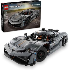 LEGO Technic Koenigsegg Jesko Absolut Grey Hypercar, Sports Car Building Toy Set for Boys and Girls, Vehicle Racing Car for Kids, Buildable Model Kit, Sports Car Toy, Motor Enthusiasts’ Gift, 42173