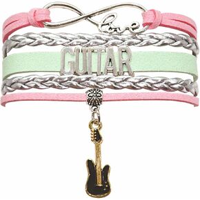 HCChanshi Guitar Bracelet Infinity Love Guitar Music Jewelry Bracelet Gifts For Music Lovers, Music Fans, Music Themed Gifts
