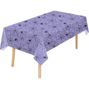 CXPSINC 4 Pack Halloween Pumpkin Ghost Tablecloth,54" x 108" Rectangular Plastic Spider Web Table Cloth Large Size Halloween Table Covers for Home Decor Halloween Party Decorations (Pumpkin Eyeball)