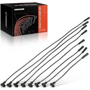 A-Premium Spark Plug Wire Compatible with Cadillac DeVille 1983-1984, Seville/Eldorado/Fleetwood 1983-1985, 4.1L