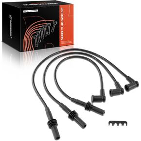 A-Premium Ignition Spark Plug Wires Set of 3 Compatible with Dodge Ram 1500 Dakota Durango Nitro Jeep Grand Cherokee Commander Liberty Ram 1500 Dakota Mitsubishi Raider