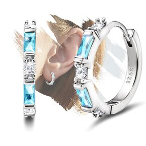 أقراط هوجي من الفضة الإسترليني للنساء أقراط دائرية على شكل غضروف مضادة للحساسية أقراط عصرية لهدايا أعياد الميلاد in Kuwait