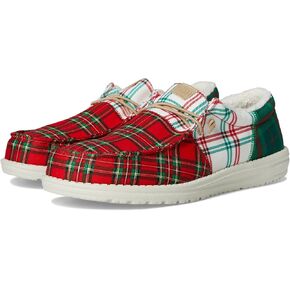 حذاء بدون كعب منقوش بنقشة Wally Tri Tartan للرجال من Hey Dude