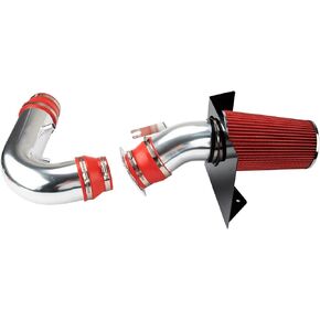 PHILTOP 4" Air intake kit, Cold Air Intake Red Tube + Heat Shield Compatible With Ford F150 1997-2003 5.4L 4.6L, Expedition 1997-2003 4.6L, F250 1997-1999 5.4L, Red Aluminum