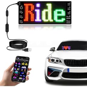 Light Signs for Car | Programmable LED Car Sign | Flexible LED Advertising Sign | Bluetooth APP | Custom Editor Animations/Text/Graffiti