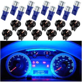 10PCS T10 194 168 LED Light Bulbs, Dash Lights Super Bright with Twist Lock Socket, PC194 PC195 PC160 PC161 PC168 LED Bulbs for Dashboard Instrument Panel Gauge Cluster Light (Ice Blue)