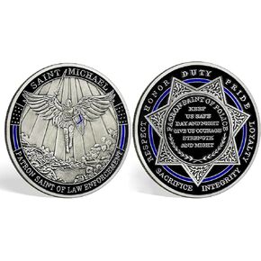 St. Michael Patron Saint of Police Officers Challenge Coin Us Archangel Military Challenge Coin