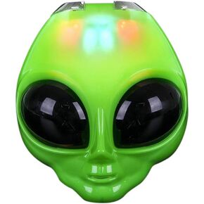ArtCreativity Light-Up Flip Alien Mask, Halloween Martian Face Mask with Multiple Flashing Modes and Adjustable Strap, LED Scary Mask for Kids, Fun Halloween Costume Accessories, Great Gift Idea